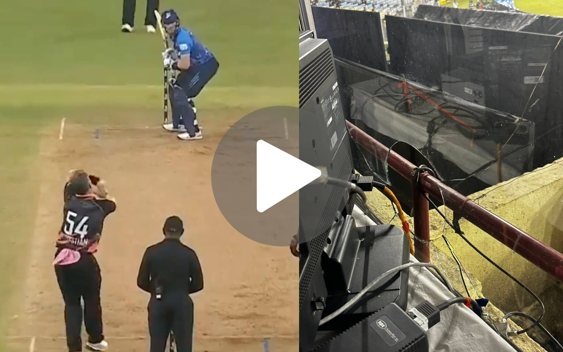 [Watch] Guptill Shatters Window Of Commentary Box As He Hits Four Consecutive Sixes in LLC